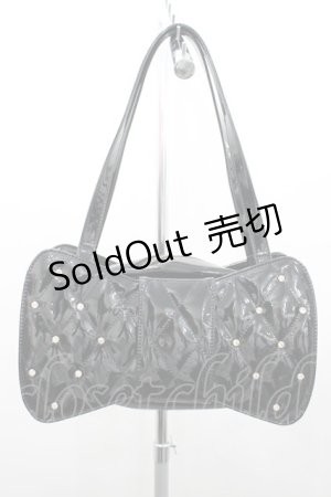 画像: Angelic Pretty / キルティング宝石リボンバッグ  黒 I-26-02-20-100-AP-BG-SA-ZI