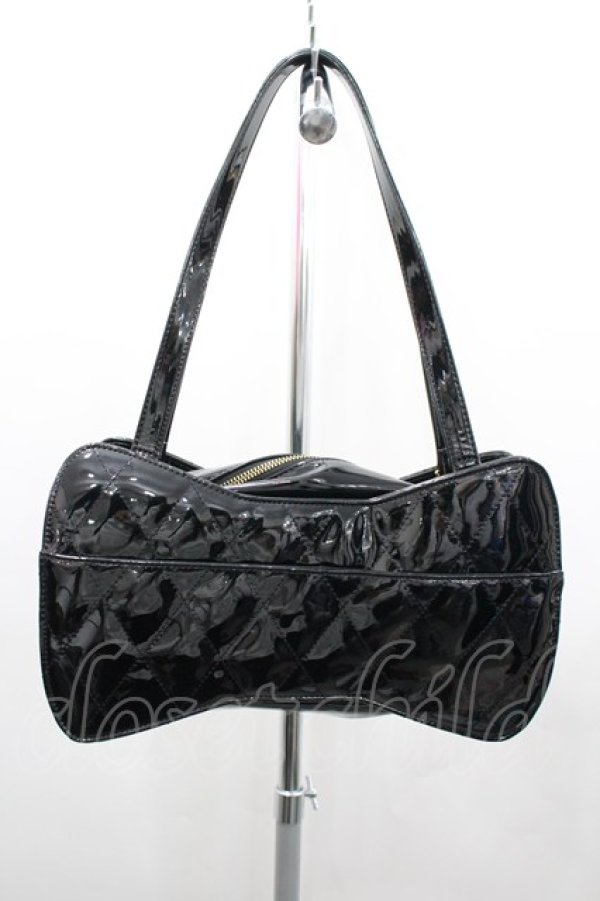 画像2: Angelic Pretty / キルティング宝石リボンバッグ  黒 I-26-02-20-100-AP-BG-SA-ZI (2)