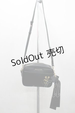 画像: Maison de FLEUR / Micky Mouse/ショルダーバッグ  黒ｘゴールド I-26-02-20-102-LO-BG-SA-ZI