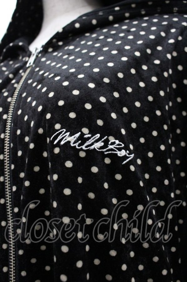 画像3: MILKBOY / ドットパーカー  黒Ｘアイボリー I-26-02-20-011-MB-TO-SA-ZI (3)