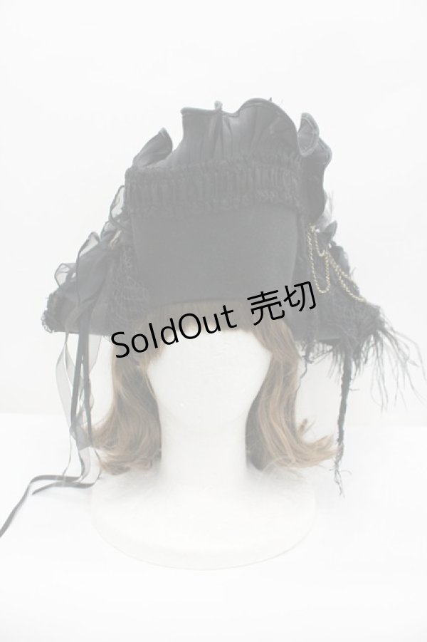 画像2: GOTHPUNKその他(買取対象外) / 羽根薔薇モチーフハット  黒 I-26-02-20-109-GO-AC-SA-ZT087 (2)