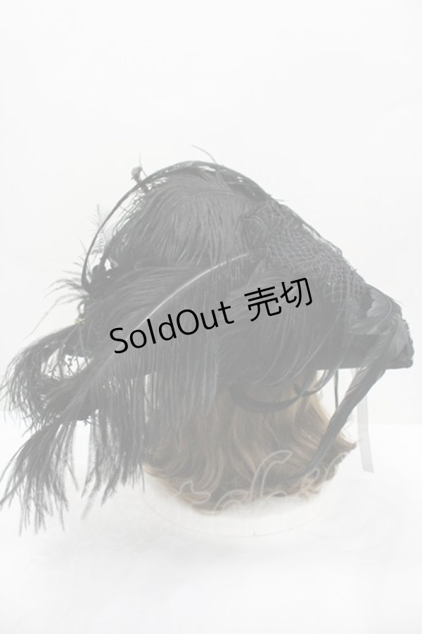 画像3: GOTHPUNKその他(買取対象外) / 羽根薔薇モチーフハット  黒 I-26-02-20-109-GO-AC-SA-ZT087 (3)