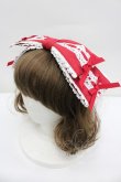 画像1: Chalmiere / 梯子レースリボン型ヘッドドレス  赤 I-26-02-20-115-0-AC-SA-ZI (1)