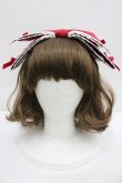 画像2: Chalmiere / 梯子レースリボン型ヘッドドレス  赤 I-26-02-20-115-0-AC-SA-ZI (2)