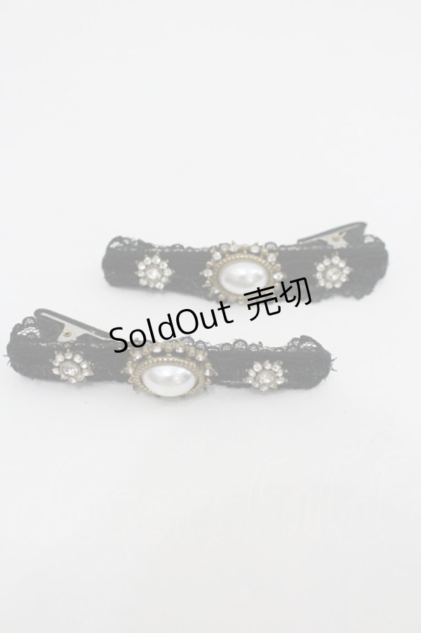 画像1: LOLITAその他(お買取対象外) / ビジュークリップセット  黒Ｘシルバー I-26-02-20-121-LO-AC-SA-ZI (1)