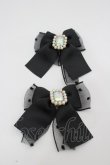 画像1: LOLITAその他(お買取対象外) / パールリボンクリップセット  黒 I-26-02-20-123-LO-AC-SA-ZI (1)