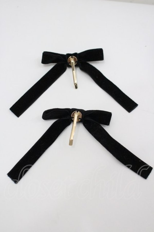 画像2: LOLITAその他(お買取対象外) / リボンクリップセット  黒 I-26-02-20-125-LO-AC-SA-ZI (2)