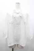 画像1: PINK HOUSE / 胸元リボン長袖ブラウス  白 I-26-02-20-016-LO-BL-SA-ZI (1)