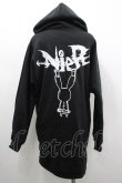 画像2: NieR Clothing / フロント編み下げパーカー  黒 I-26-02-20-002-PU-TO-SA-ZI (2)