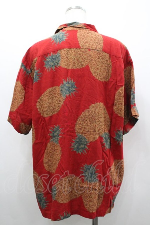 画像2: PINK HOUSE / パイナップル半袖ブラウス  赤Ｘブラウン I-26-02-20-018-LO-BL-SA-ZI (2)