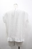 画像2: INGEBORG / フロントピコフリル&ピンタック半袖ブラウス  白 I-26-02-20-022-LO-BL-SA-ZI (2)