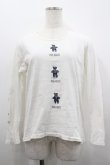画像1: PINK HOUSE / チェックテディベア&ロゴpt長袖Tシャツ  ホワイト I-26-02-20-023-LO-TS-SA-ZI (1)
