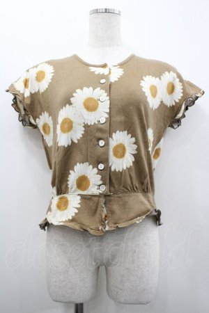 画像: PINK HOUSE / 雛菊プリントカーディガン  ブラウンＸ白 I-26-02-20-024-LO-TO-SA-ZI