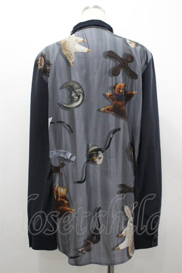 画像2: MILKBOY / BIZZARE THEATREシャツ  グレーＸネイビー I-26-02-20-026-MB-BL-SA-ZI (2)