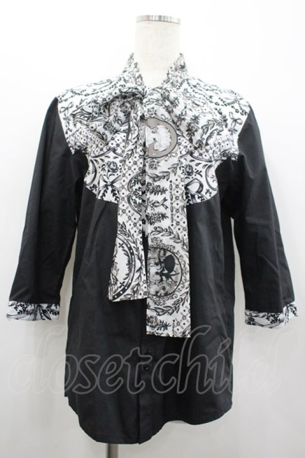 画像1: MILKBOY / PALACE SHIRTS  黒Ｘ白 I-26-02-20-027-MB-BL-SA-ZI (1)