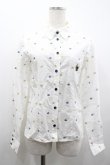 画像1: PEACE NOW / クラウン総柄長袖シャツ  白ＸネイビーＸブラウン I-26-02-20-028-PU-BL-SA-ZI (1)