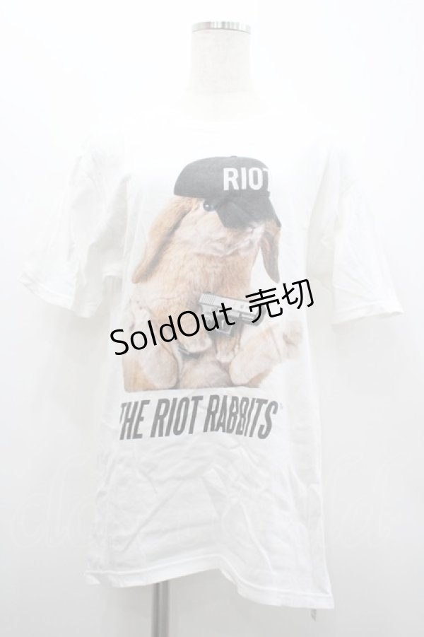 画像1: MILKBOY / FAT BUNNY Tシャツ L 白Ｘ黒 I-26-02-20-030-MB-TO-SA-ZI (1)