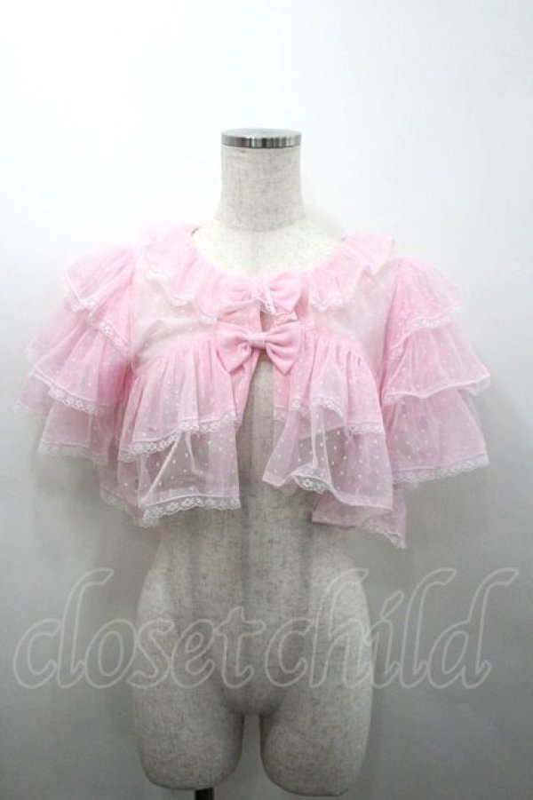 画像1: Chalmiere / チュールフリルボレロ M ピンク I-26-02-23-001-0-TO-TE-ZI (1)
