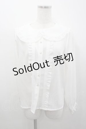 画像: Amavel / フリルタックブラウス  白 I-26-02-23-004-CA-BL-SA-ZI