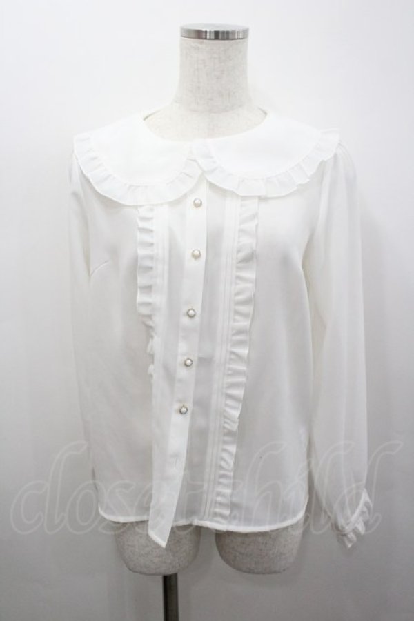画像1: Amavel / フリルタックブラウス  白 I-26-02-23-004-CA-BL-SA-ZI (1)