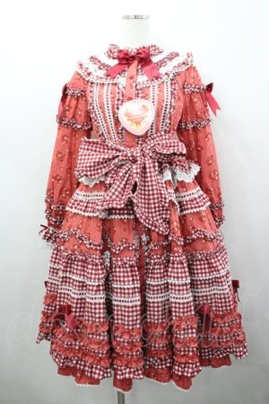 画像: BABY,THE STARS SHINE BRIGHT / Berry Sweet Bouquetロングワンピース  赤 I-26-02-23-033-BA-OP-SA-ZI