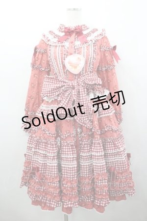 画像: BABY,THE STARS SHINE BRIGHT / Berry Sweet Bouquetロングワンピース  赤 I-26-02-23-033-BA-OP-SA-ZI