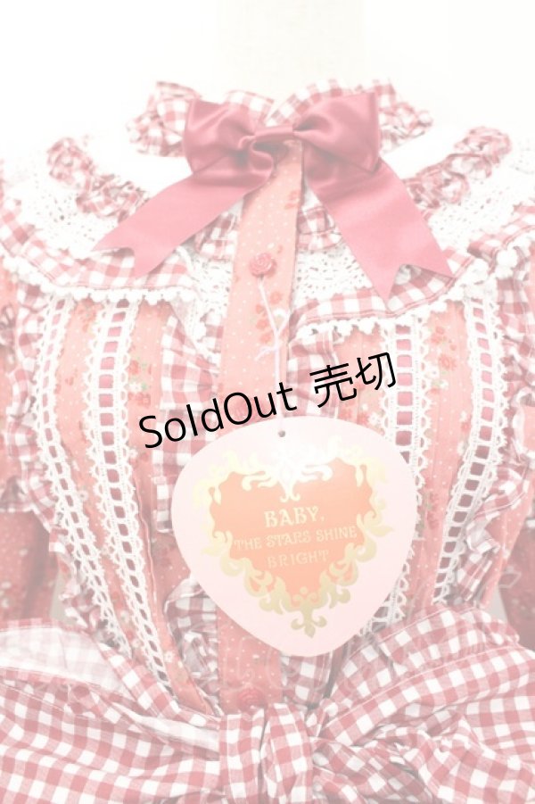 画像2: BABY,THE STARS SHINE BRIGHT / Berry Sweet Bouquetロングワンピース  赤 I-26-02-23-033-BA-OP-SA-ZI (2)