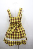 画像2: BABY,THE STARS SHINE BRIGHT / タータンチェック裾スカラップジャンパースカート  イエロー I-26-02-23-035-BA-OP-TE-ZI (2)