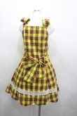 画像5: BABY,THE STARS SHINE BRIGHT / タータンチェック裾スカラップジャンパースカート  イエロー I-26-02-23-035-BA-OP-TE-ZI (5)