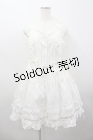 画像: Cornet / お花レース編上げワンピース  白 I-26-02-23-036-LO-OP-TE-ZI