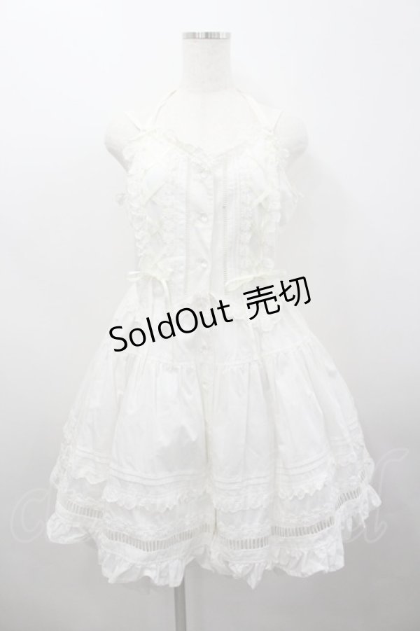 画像1: Cornet / お花レース編上げワンピース  白 I-26-02-23-036-LO-OP-TE-ZI (1)