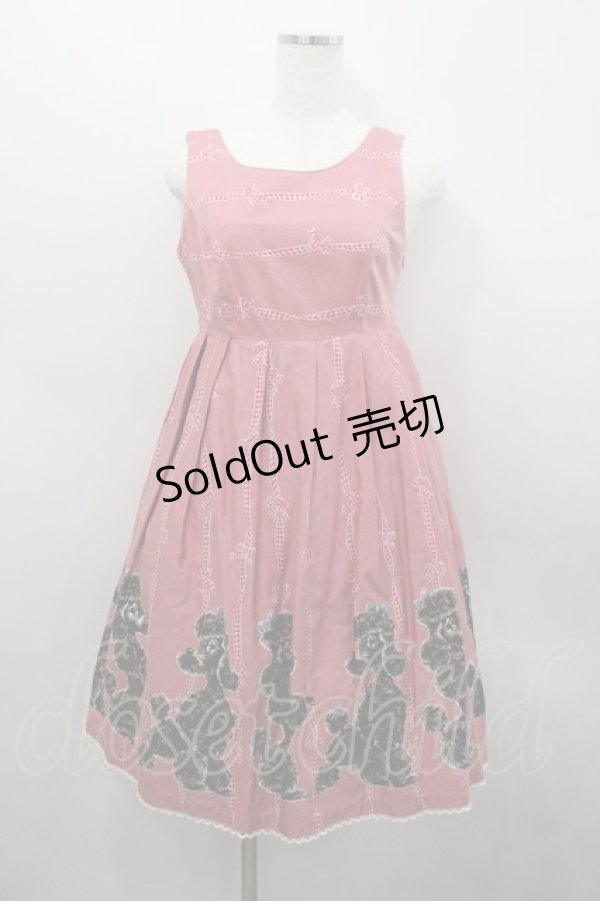 画像1: Emily Temple cute / プードルギンガムリボンジャンパースカート  ピンク I-26-02-23-037-ET-OP-TE-ZI (1)