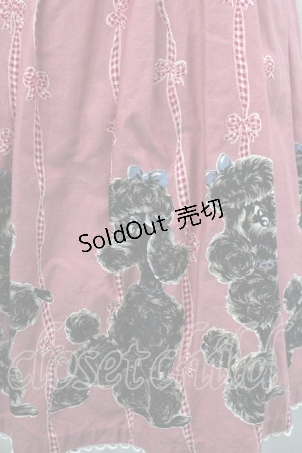 画像2: Emily Temple cute / プードルギンガムリボンジャンパースカート  ピンク I-26-02-23-037-ET-OP-TE-ZI (2)