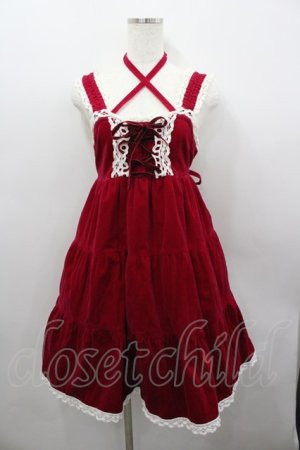 画像: BABY,THE STARS SHINE BRIGHT / 別珍ベビードールジャンパースカート  ボルドー I-26-02-23-048-BA-OP-SA-ZI