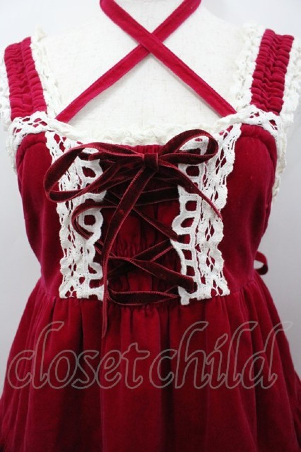 画像2: BABY,THE STARS SHINE BRIGHT / 別珍ベビードールジャンパースカート  ボルドー I-26-02-23-048-BA-OP-SA-ZI (2)