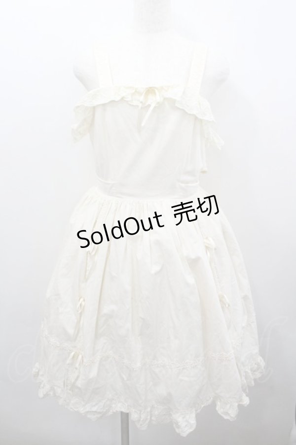 画像1: Innocent World / 羽根モチーフリボンジャンパースカート  生成り I-26-02-23-051-IW-OP-SA-ZI (1)