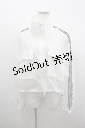 画像: axes femme / シアートラックジャケット  白 I-26-02-23-006-AX-TO-HR-ZI