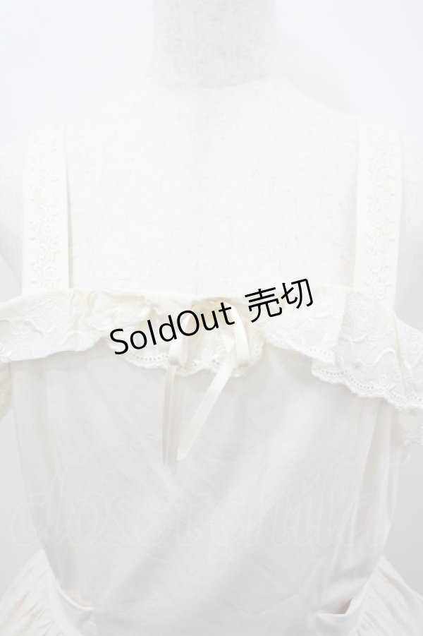 画像2: Innocent World / 羽根モチーフリボンジャンパースカート  生成り I-26-02-23-051-IW-OP-SA-ZI (2)