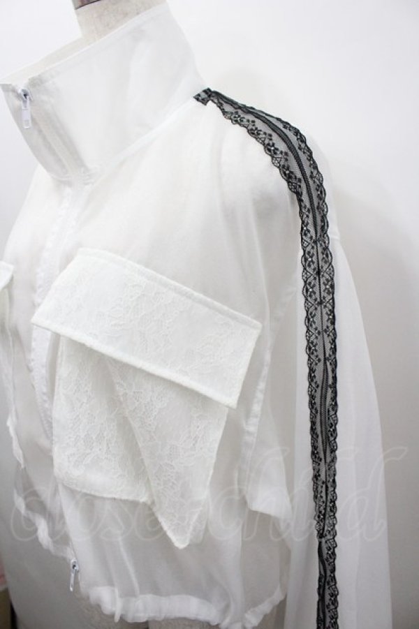 画像2: axes femme / シアートラックジャケット  白 I-26-02-23-006-AX-TO-HR-ZI (2)