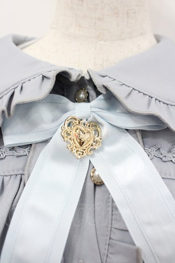 画像2: Amavel / Rose Rubanミドル丈ワンピース  サックス I-26-02-23-055-CA-OP-SA-ZI (2)