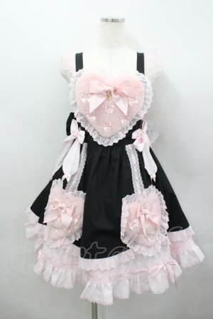 画像: BABY,THE STARS SHINE BRIGHT / Cherie de Neigeジャンパースカート  黒Ｘピンク I-26-02-23-058-BA-OP-SA-ZI