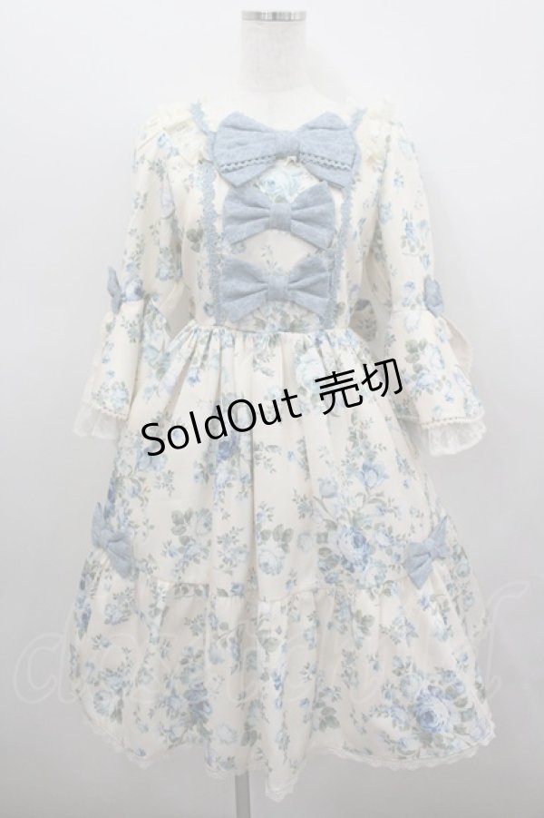 画像1: axes femme kawaii / アンティークローズ柄ワンピース M アイボリー I-26-02-23-059-AX-OP-TE-ZI (1)