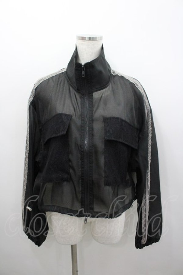 画像1: axes femme / シアートラックジャケット  黒 I-26-02-23-007-AX-TO-HR-ZI (1)