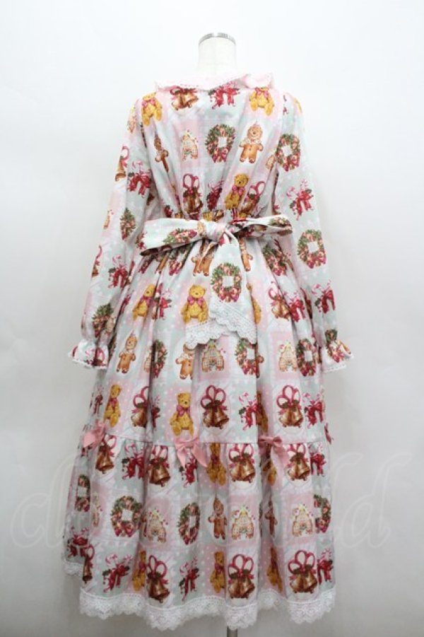 画像3: Chalmiere / クリスマス柄ワンピース M ピンク I-26-02-23-061-0-OP-TE-ZI (3)