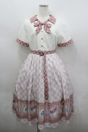 画像: axes femme POETIQUE / レトロアイスクリームワンピース M 生成り×ピンク I-26-02-23-063-AX-OP-TE-ZI