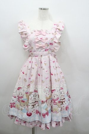 画像: axes femme kawaii / ダイナーカフェジャンパースカート M ピンク I-26-02-23-064-AX-OP-TE-ZI