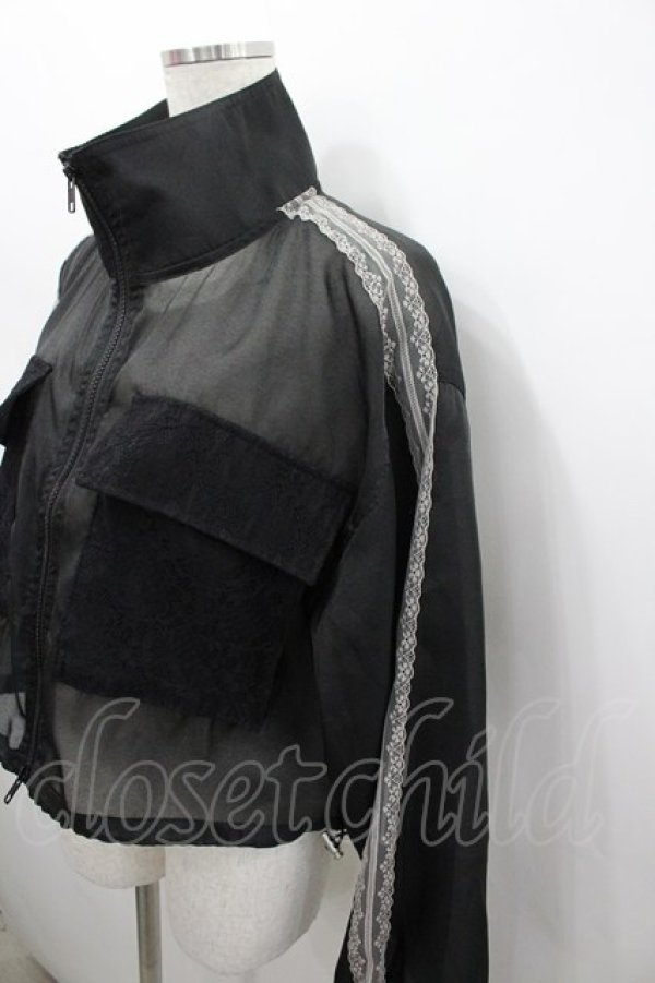 画像2: axes femme / シアートラックジャケット  黒 I-26-02-23-007-AX-TO-HR-ZI (2)