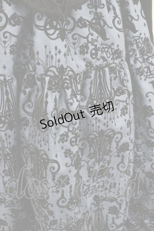 画像2: ALICE and the PIRATES / シャンデリアフロッキーワンピース  黒Ｘ紺 I-26-02-23-065-PA-OP-SA-ZI (2)