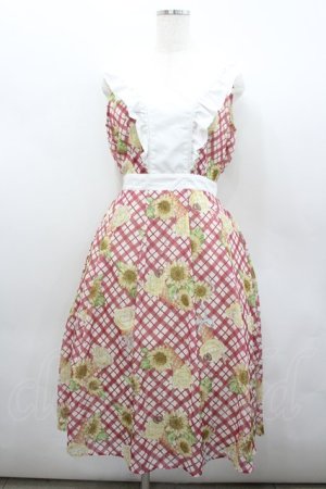 画像: axes femme POETIQUE / ヒマワリ&アイスサマーワンピース M 赤×白 I-26-02-23-067-AX-OP-TE-ZI