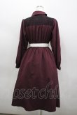 画像3: axes femme / レース切替配色ワンピース M ワイン I-26-02-23-068-AX-OP-TE-ZI (3)
